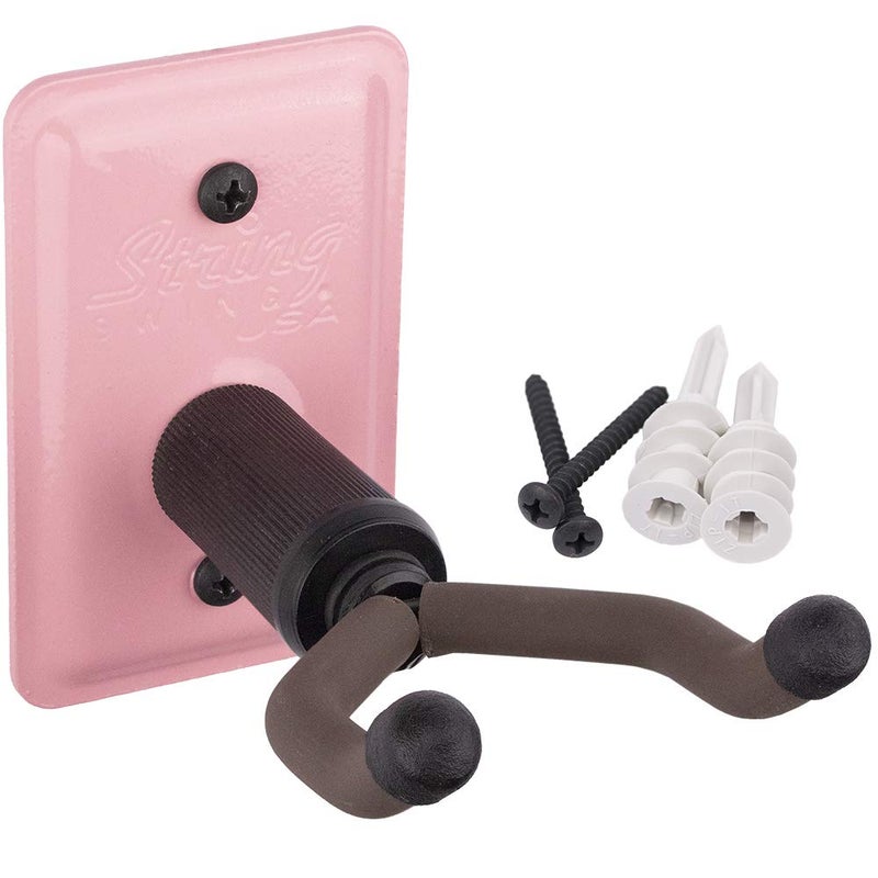 String Swing Ukulele Wall Mount Stand for Mandolin Ukele Banjo â€“ Concert Pineapple Soprano Tenor and Baritone Compatible â€“ Safety Home or Studio Accessories without Case â€“ Pink PCC11UK - Image 1